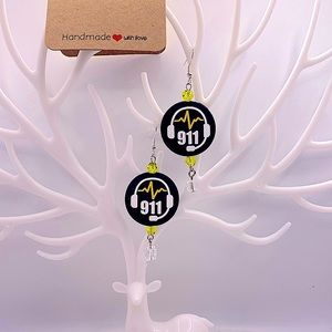 911 Operator Earrings, Handmade With Love